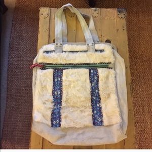 Free People Anthropology Suede & Fur Bag